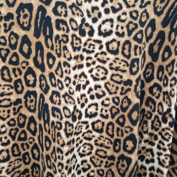 Umgee 2xl Leopard Print Sweater Womens Brown Black Cuffed Sleeve Oversized Boxy - Picture 2 of 12